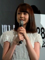  『呪怨 ‐終わりの始まり‐』完成披露上映会に登壇したトリンドル玲奈