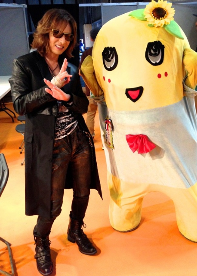 YOSHIKIとふなっしー、「JAPAN EXPO」にて