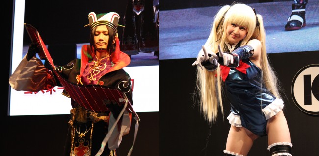 「コーエーテクモ コスプレコンテスト2014」開催！左：大賞を受賞した陳宮コスプレの全幻さん、右：マリー・ローズコスプレのあくびんさん