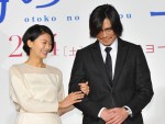 『娚の一生』先行上映イベントに登壇した榮倉奈々、豊川悦司