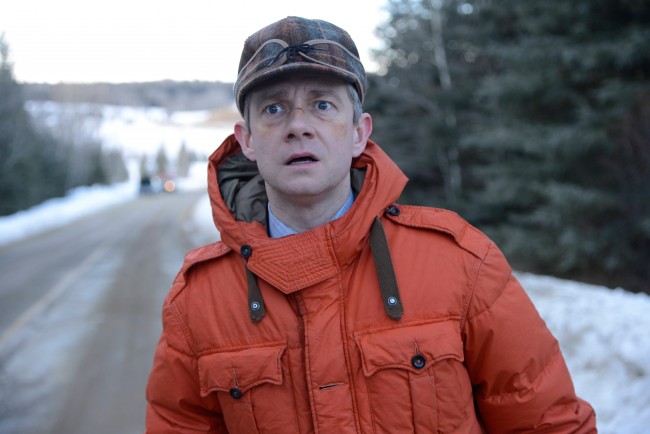 『FARGO／ファーゴ』でゴールデン・グローブ賞男優賞にノミネートされたマーティン・フリーマン（※『FARGO／ファーゴ』場面写真より）