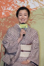 鈴木京香、映画『おかあさんの木』クランクアップ報告会見にて