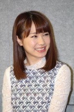 『44歳のチアリーダー!!』完成試写会に登壇した石田亜佑美