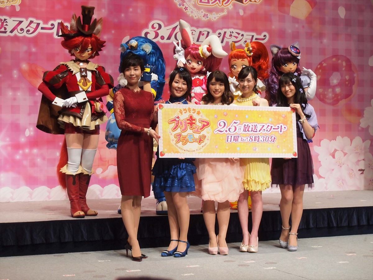 美山花恋「キュアブラックは憧れ」、プリキュア新作会見に豪華キャスト集結