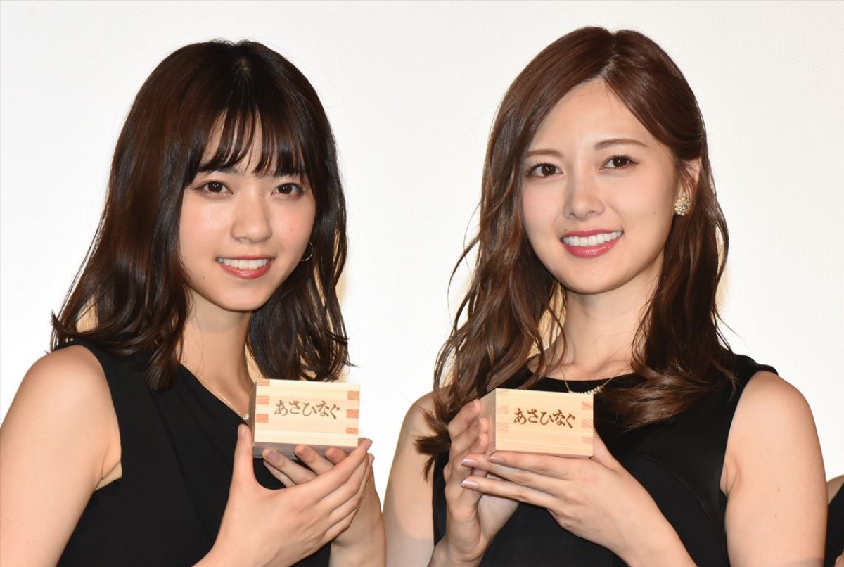 西野七瀬＆白石麻衣、大人なドレス姿で『あさひなぐ』完成披露に登場