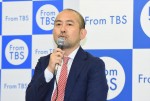 10月期番組改編説明会に出席した伊佐野英樹取締役編成局長