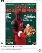 デッドプール、家庭実用誌「Good Housekeeping」の表紙に登場　※「ライアン・レイノルズ」インスタグラム