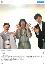 美しくキメた着物姿も笑顔のオフショットも両方かわいい　※『高嶺の花』公式インスタグラム