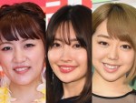 （左から）高橋みなみ、小嶋陽菜、峯岸みなみ