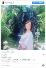 「インスタ映え100枚チャレンジ」に挑戦中の松井珠理奈 ※「松井珠理奈」インスタグラム