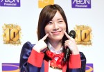 「SKE48 10周年記念 イオンカード（SKE48）デビュー発表会」に登場した松井珠理奈