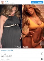 ＃10yearchallenge写真　※「ジェニファー・ロペス」インスタグラム