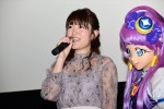 『映画プリキュアミラクルユニバース』完成披露イベントに登壇した小松未可子