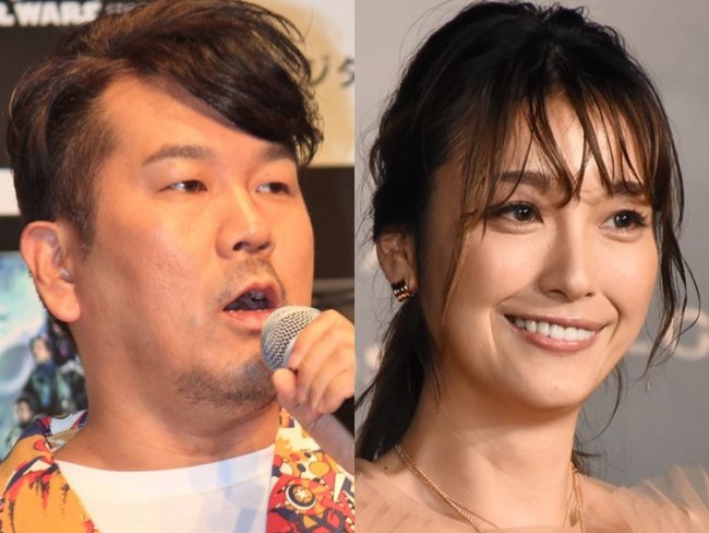 （左から）FUJIWARAの藤本敏史、妻の 木下優樹菜