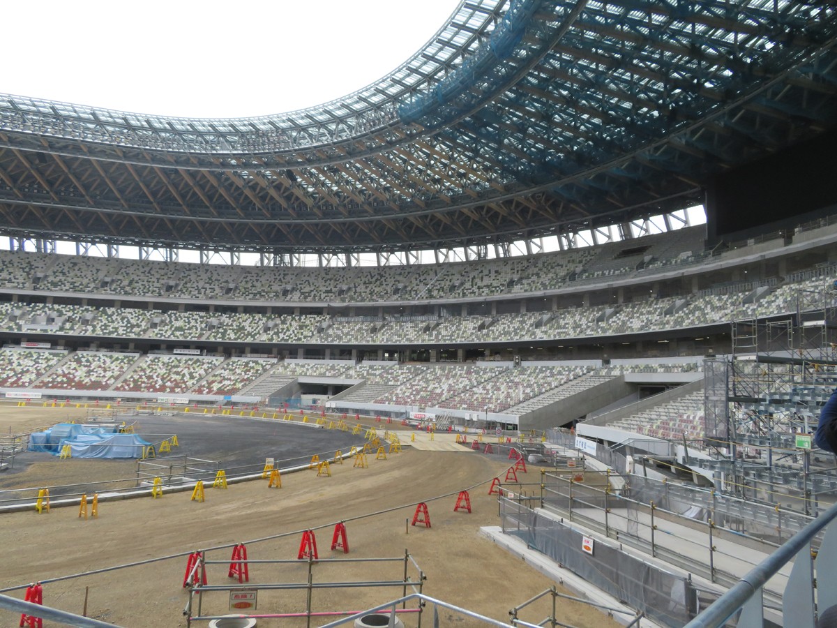 公開された新国立競技場内部