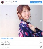 「可愛すぎる」柏木由紀の浴衣姿　※「柏木由紀」インスタグラム