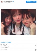 （左から）横山由依、川栄李奈、木崎ゆりあ ※「川栄李奈」インスタグラム