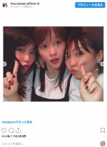 （左から）横山由依、川栄李奈、木崎ゆりあ ※「川栄李奈」インスタグラム