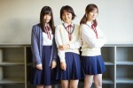 ドラマ『女子高生の無駄づかい』岡田結実、恒松祐里、中村ゆりかインタビューカット