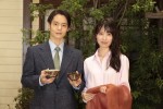 連続テレビ小説バトンタッチセレモニーでの窪田正孝、戸田恵梨香