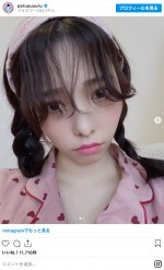 前髪が伸び過ぎたぱるる ※「島崎遥香」インスタグラム