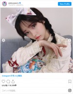 ぱるるのロリータ姿に反響　※「島崎遥香」インスタグラム