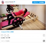 ハードなボディメイクトレーニングを行う今泉佑唯　※「今泉佑唯」インスタグラム