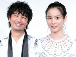 （左から）斎藤工、のん、映画『8日で死んだ怪獣の12日の物語』公開直前イベントに出席