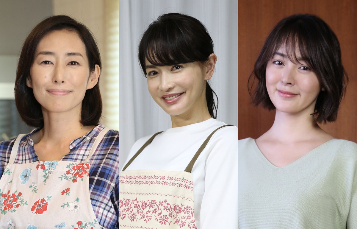 オムニバスドラマ『3人のシングルマザー～すてきな人生逆転物語～』に出演する（左から）木村多江、長谷川京子、貫地谷しほり