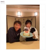 浜田雅功＆小川菜摘、31回目の結婚記念日を祝う2ショット　※「小川菜摘」ブログ