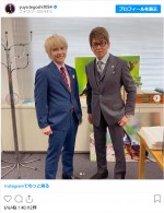 哀川翔とのCM共演を報告する手越祐也　※「手越祐也」インスタグラム