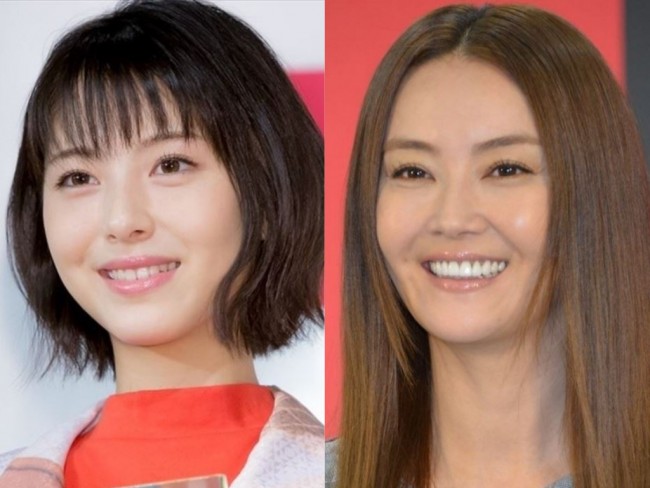 （左から）浜辺美波、観月ありさ