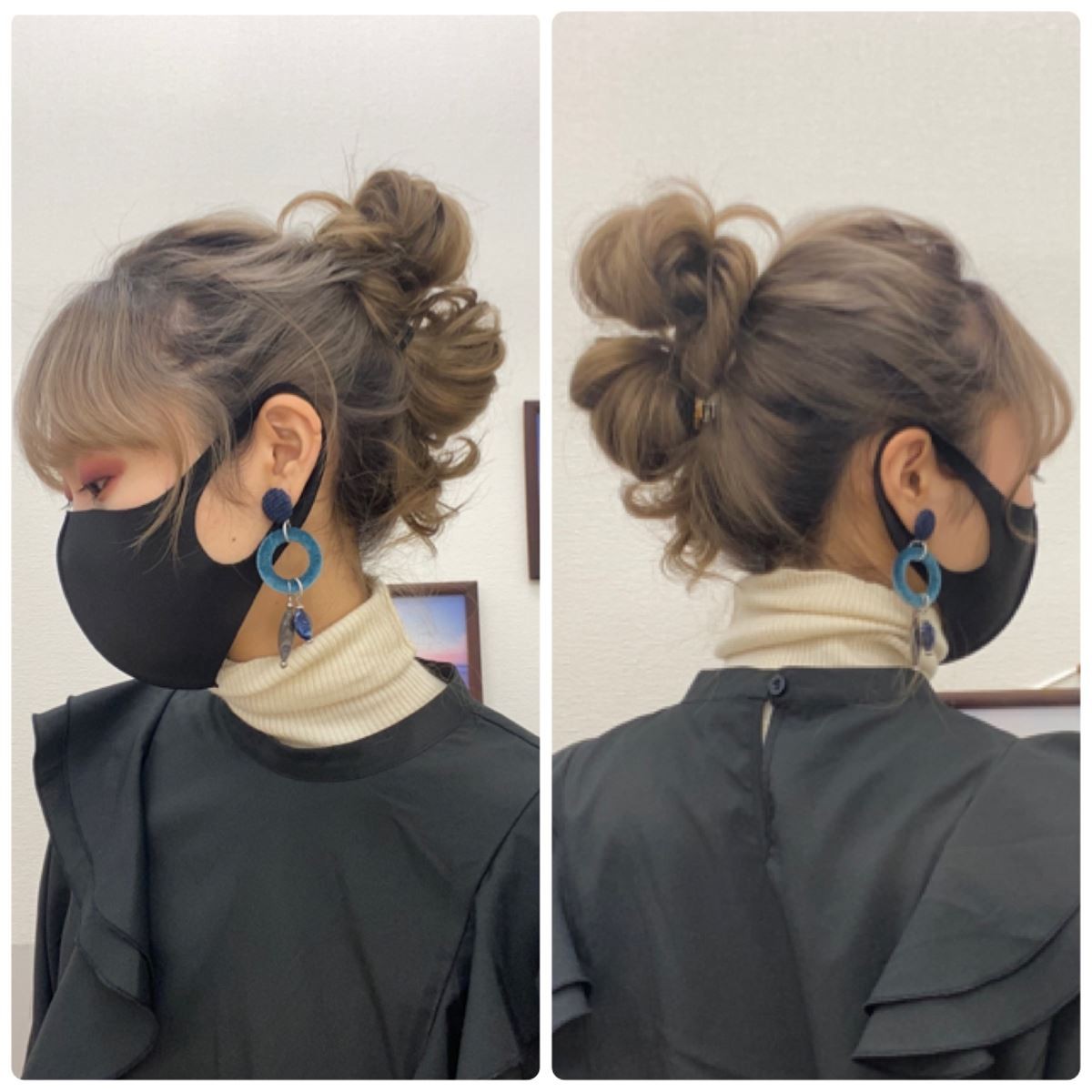 スクに似合うヘアアレンジ