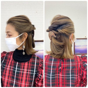 スクに似合うヘアアレンジ