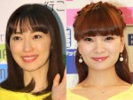 モーニング娘。OGの（左から）飯田圭織、保田圭