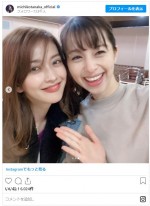 （左から）田中道子と中条あやみ　※「田中道子」インスタグラム