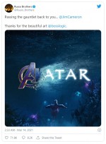 『アバター』世界歴代興行収入1位返り咲きを祝福　※「ルッソ兄弟」ツイッター