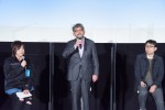 映画『シン・エヴァンゲリオン劇場版』大ヒット御礼舞台あいさつに登壇した緒方恵美、庵野秀明総監督、鶴巻和哉監督