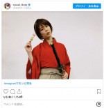 まさに「おろ？」の瞬間　フジテレビ・鈴木唯アナの“緋村剣心”コスプレ　※「生田竜聖（フジテレビ）」インスタグラム