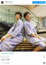 松坂桃李＆井浦新の2ショット　※ドラマ『あのときキスしておけば』公式インスタグラム