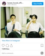 鈴鹿央士＆細田佳央太、仲良しハミガキショット　※「細田佳央太」インスタグラム