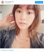 透明感がすごい！桐谷美玲のアップ写真　※「桐谷美玲」インスタグラム