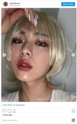 井手上漠、金髪ショートヘアがかわいい　※「井手上漠」インスタグラム