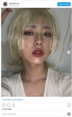 井手上漠、金髪ショートヘアがかわいい　※「井手上漠」インスタグラム