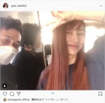 秋らしく朱色ヘアにした後藤真希　※「後藤真希」インスタグラム