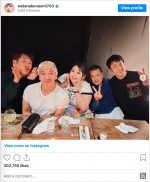 藤本敏史、松本人志、渡辺直美、濱家隆一ら豪華食事会！　※「渡辺直美」インスタグラム