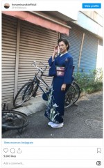 鈴木保奈美、極妻風の着物姿　※「鈴木保奈美」インスタグラム