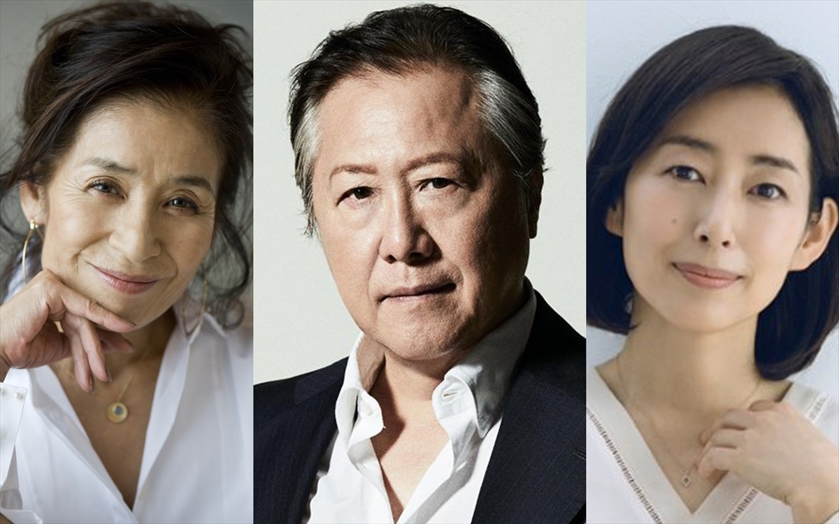 『やんごとなき一族』に出演する（左から）倍賞美津子、石橋凌、木村多江