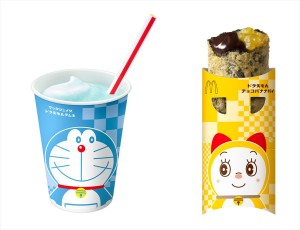 マクドナルドに『ドラえもん』メニューが登場！　縁日の定番スイーツをアレンジ