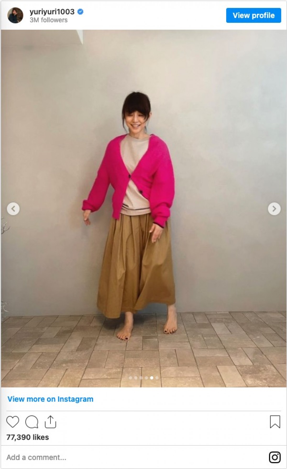 石田ゆり子『妻、小学生になる。』衣装合わせの写真を公開　「どのお洋服も素敵」「ほんと可愛い」と反響